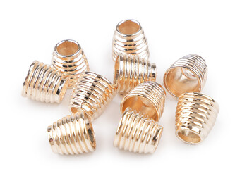 Kovová koncovka na šňůru Ø6,7 mm - 50 ks - 5 růžové zlato