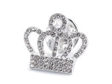 Brož / odznak s broušenými kamínky - 1 ks - 1 crystal korunka