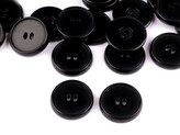 Knoflík velikost 32", 40", 44" podlouhlé dírky - 50 ks - 5 (40") černá