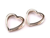 Průvlek srdce 30x29 mm - 50 ks - 1 červenozlatá