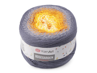 Bavlněná pletací příze Rosegarden 250 g - 1 ks - 10 (326) šedá žlutá