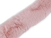 Našívací oděvní / dekorační kožešina plochá, řezaná šíře 5 cm - 1 ks - 8 pudrová