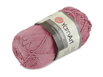 Pletací příze Macrame Ø2 mm 90 g - 1 ks - 22 (141) starorůžová
