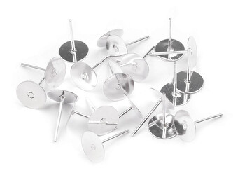 Puzeta vlepovací Ø8 mm - 100 ks - 2 stříbrná