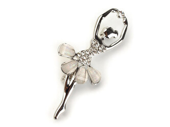 Brož baletka - 1 ks - 1 platina