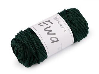 Pletací a háčkovací příze macrame Ewa Ø4 mm 90 g - 1 ks - 7 zelená tmavá