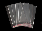 PP sáček s lepicí klopou 8x12 cm - 100 ks - transparent