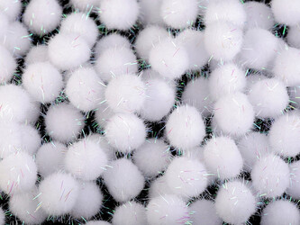 Bambulka s lurexem Ø15 mm - 1000 ks - 1 bílá lurex