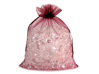 Dárkový pytlík 20x26 cm organza - 5 ks - 13 granátová