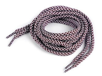 Tkaničky do bot, tenisek, mikin délka 130-140 cm - 10 ks - 2 bordó bílá