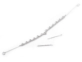 Štrasová ozdoba / čelenka do vlasů - 1 ks - 3 crystal stříbrná