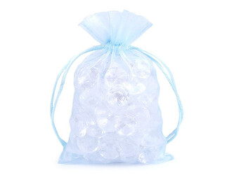 Dárkový pytlík 10x15 cm organza - 10 ks - 15 modrá světlá