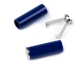 Koncovka dvoudílná s pojistkou Ø5 mm - 200 ks - 3 modrá tmavá