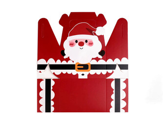 Vánoční dárková krabička sob, Mikuláš, sněhulák - 6 ks - 3 červená Mikuláš