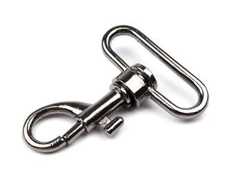 Kovová karabina s obrtlíkem průvlek 35 mm - 10 ks - 2 nikl černý