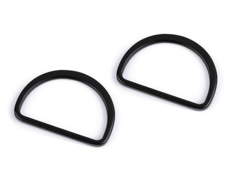 Polokroužek na textilní pásky šíře 30 mm plochý - 100 ks - 5 černý lak