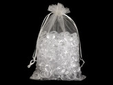 Dárkový pytlík 14x21 cm organza - 100 ks - 1 bílá