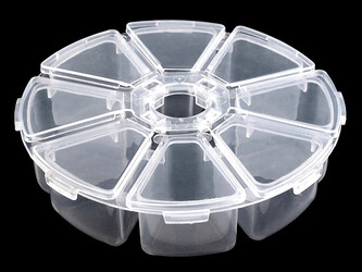 Plastový box / zásobník Ø10 cm - 1 ks - 2 transparent Plastový box / zásobník Ø10 cm - 1 ks - 2 transparent