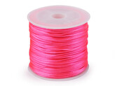 Saténová šňůra Ø1 mm - 1 ks - 27 růžová neon