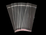 PP sáček s lepicí klopou a závěsem 8x19,5 cm - 100 ks - transparent