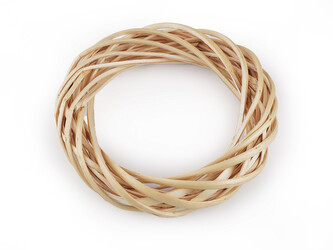 Proutěný věnec Ø20 cm - 1 ks - 3 přírodní sv.