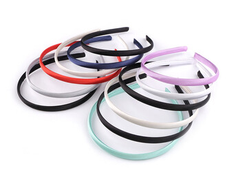 Saténová čelenka do vlasů - 12 ks - mix náhodný