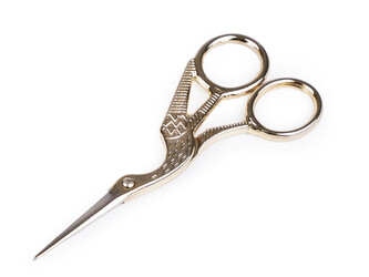 Nůžky vyšívací čáp délka 9,5 cm, 11,5 cm - 25 ks - 1 (11,5 cm) zlatá stř.