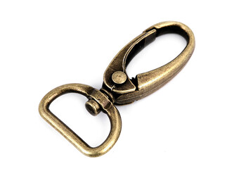 Kovová karabina s obrtlíkem průvlek 20 mm - 10 ks - 3 staromosaz