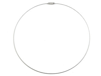 Lanko se zapínáním k výrobě náhrdelníku - 25 ks - platina