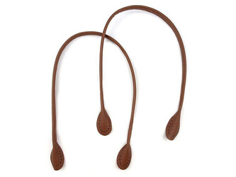 Koženková ucha na tašky délka 60 cm - 10 ks - 2 hnědá koňak