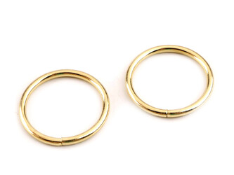 Kroužek Ø25 mm - 100 ks - 2 zlatá světlá