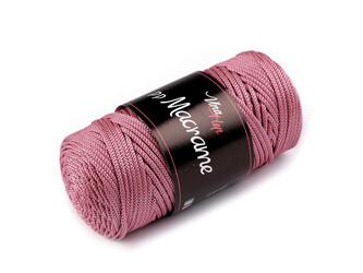 Pletací příze Macrame Ø2 mm 100 g - 1 ks - 3 (4028 starorůžová