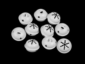 Rolničky Ø30 mm - 10 ks - 1 bílá