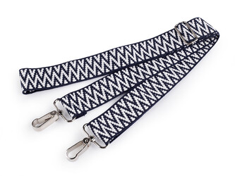 Textilní ucho / popruh na tašku s karabinami šíře 3,8 cm - 1 ks - 35 modrá tmavá