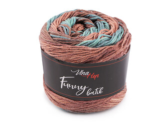 Pletací příze Funny Batik 100 g - 1 ks - 5 9825) béžová tm. tyrkys