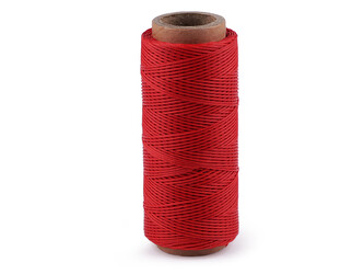 Voskované polyesterové nitě šíře 1 mm - 1 ks - 13 (11) červená
