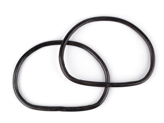 Bambusová ucha na tašky 14x17,5 cm - 2 ks - 5 hnědá tmavá