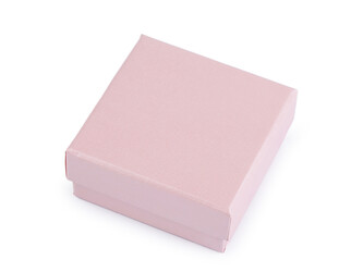 Krabička na šperky 7x7 cm - 12 ks - 1 pudrová perleť