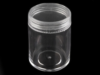 Plastová dóza 3,8x4,7 cm šroubovací - 12 ks - transparent