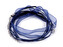 Víceřadá šňůrka s karabinkou z nerezové oceli délka 43 cm - 100 ks - 4 modrá tmavá
