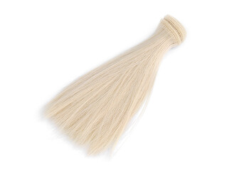 Paruka / vlasy pro panenky 15 cm - 1 ks - 1 blond