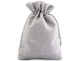 Dárkový pytlík 10x12 cm imitace juty - 10 ks - 4 šedá perlová