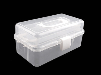 Plastový box / kufřík rozkládací - 1 ks - transparent