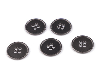 Kovový knoflík velikost 28" - 5 ks - 2 nikl černý