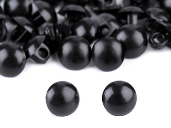 Knoflík / oči velikost 12" - 50 ks - 2 černá