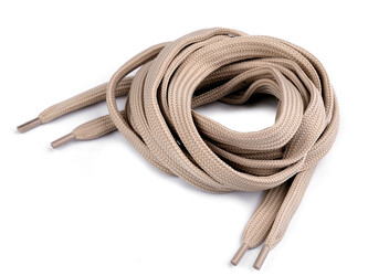Tkaničky do bot, tenisek, mikin délka 130 cm - 10 ks - 2 (7953) béžová