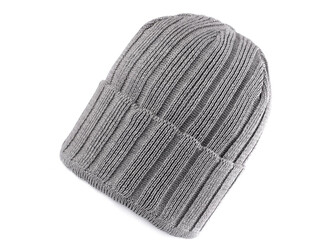 Zimní čepice unisex - 1 ks - 3 šedá světlá