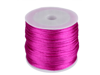 Saténová šňůra Ø1 mm - 1 ks - 18 fialovorůž ost.