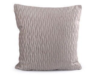 Sametový povlak na polštář 45x45 cm - 2 ks - 3 šedobéžová