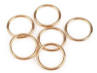 Kroužek Ø35 mm - 50 ks - 6 růžové zlato